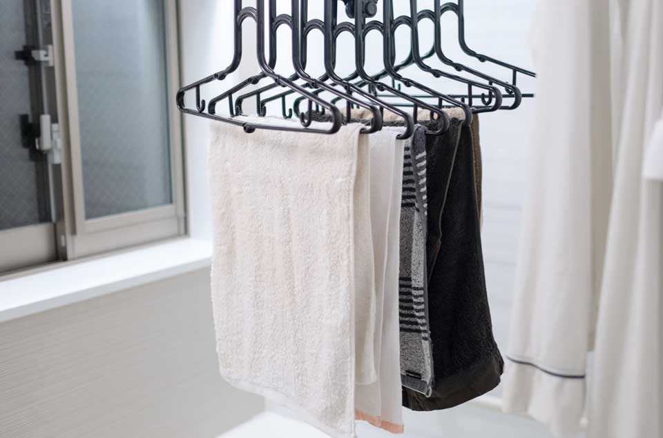 雨で部屋干ししなくてはならない日でも…