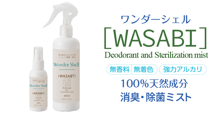 靴専用消臭パウダー ワンダーシェル WASABI